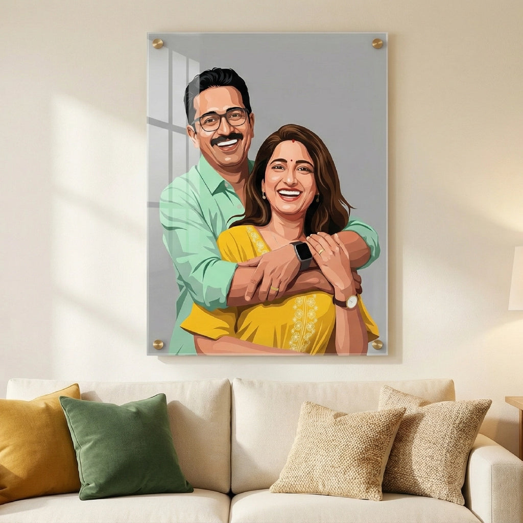 Custom Illustration from Photo – Romantic Digital Art Portrait for Gifts & Wall Decor