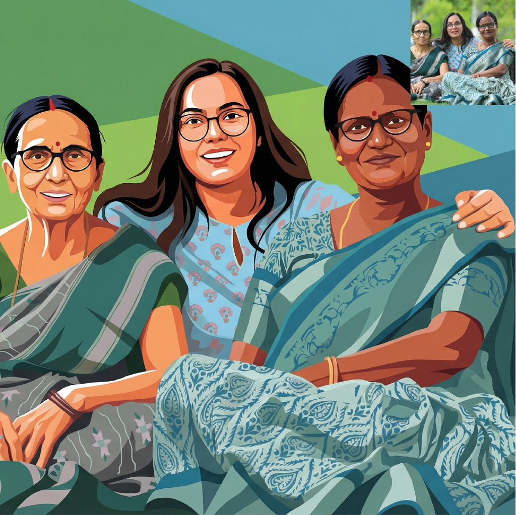 Custom Illustration from Photo – Romantic Digital Art Portrait for Gifts & Wall Decor