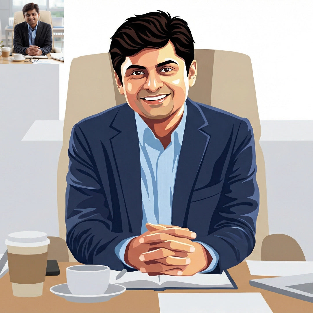 Custom Illustration from Photo – Romantic Digital Art Portrait for Gifts & Wall Decor