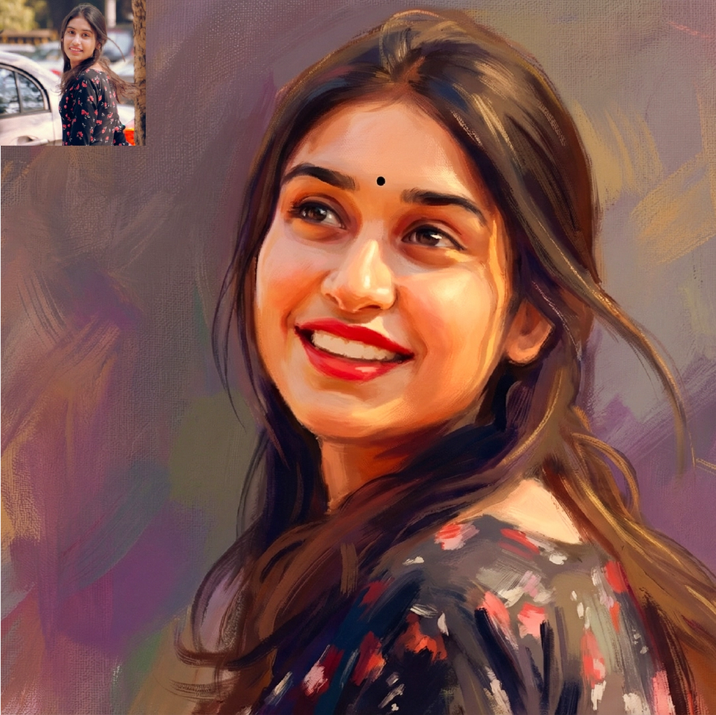 Personalized Photo to Canvas Painting – Realistic Digital Art Wall Portrait for Gifting