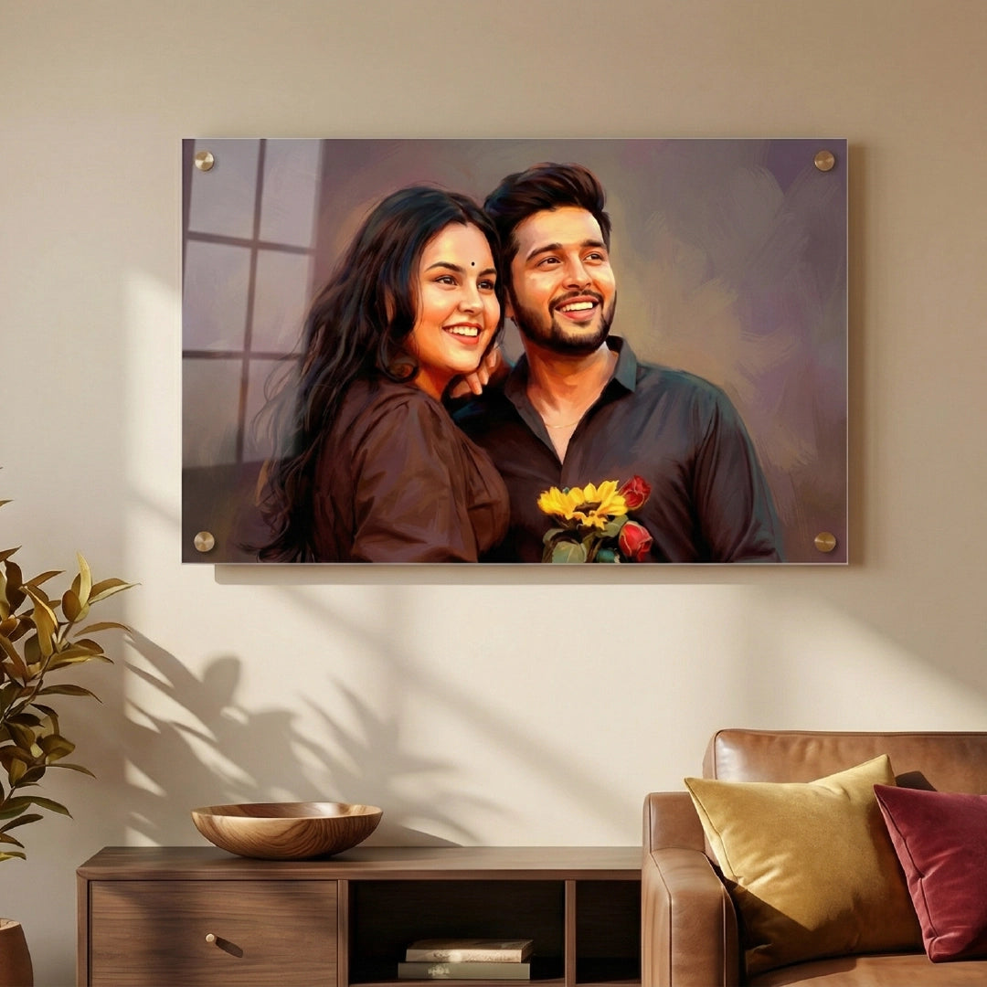 Personalized Photo to Canvas Painting – Realistic Digital Art Wall Portrait for Gifting